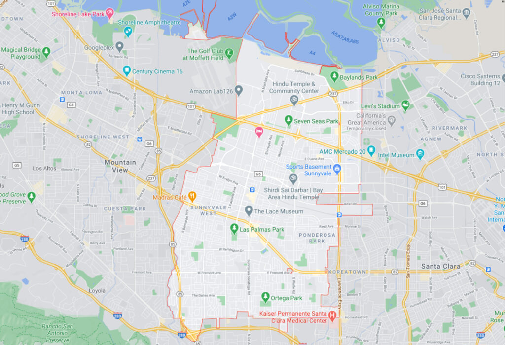 Map-of-Killroy-Pest-Control-in-Sunnyvale-CA